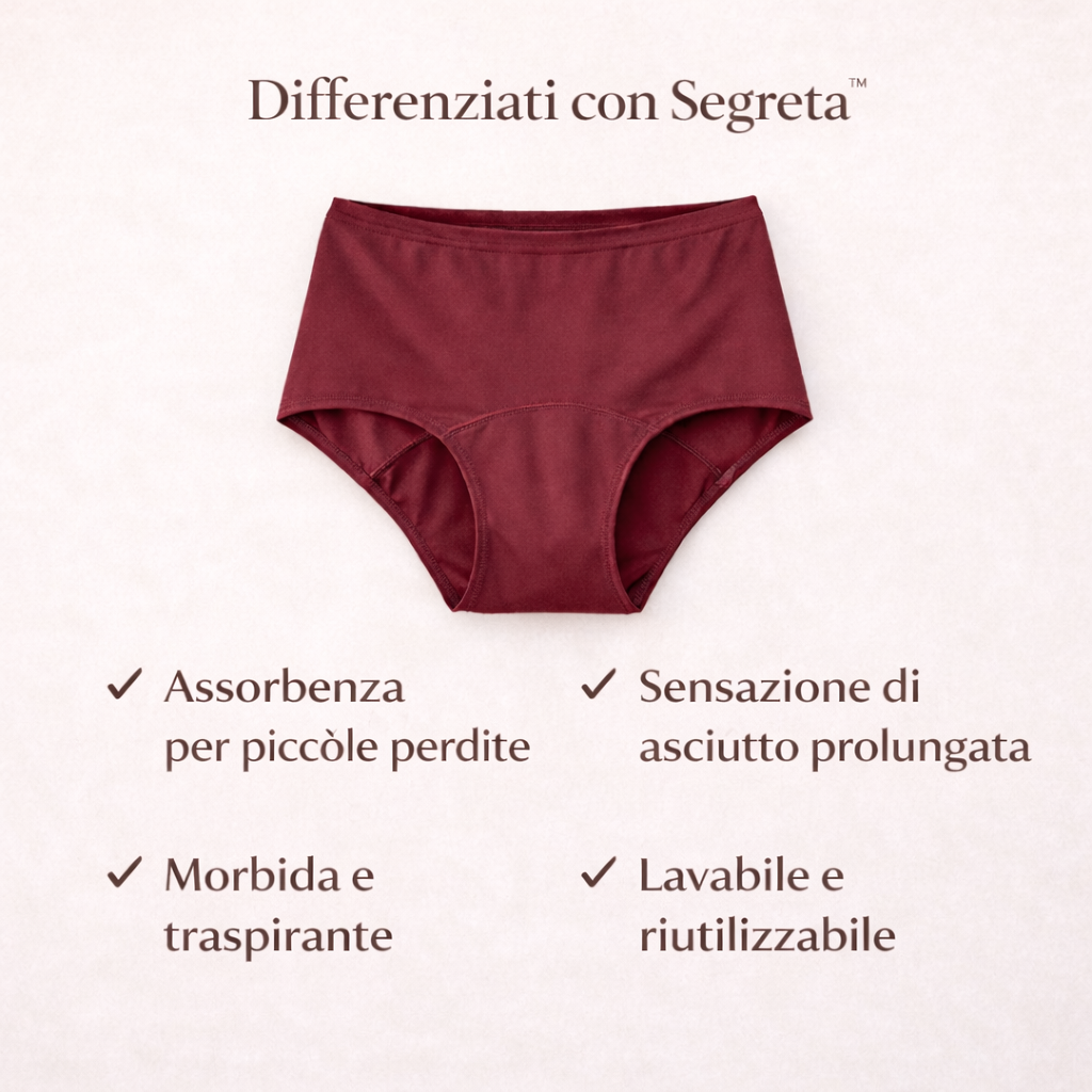 Segreta™ – Culotte assorbente per piccole perdite